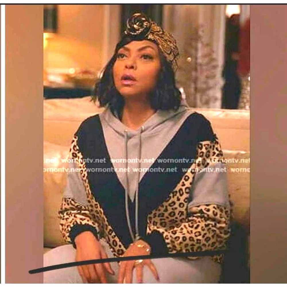 Vivetta oversized leopard print contrast hoodie size 6